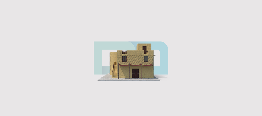 سكن من الطين 1 غرفة